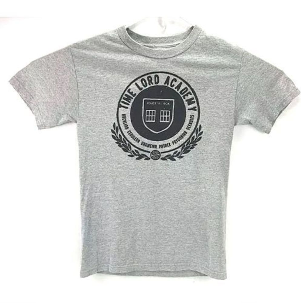 🌊Doctor Who Time Lord Academy Mens T-Shirt Small